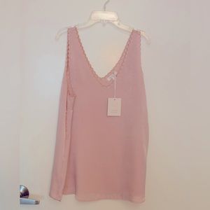 Scalloped blush blouse